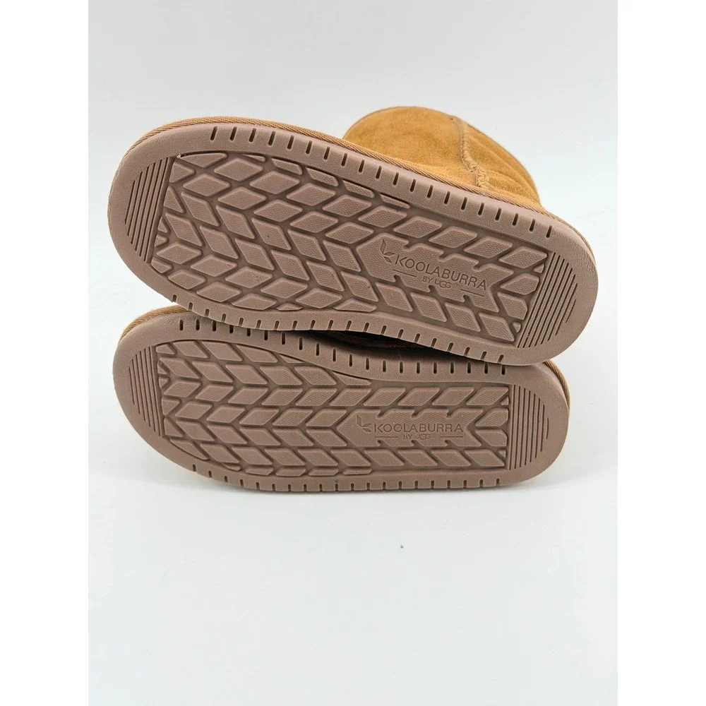Koolaburra by UGG Kids Victoria Short Boots Chestnut Brown Suede 1019374 Size 1